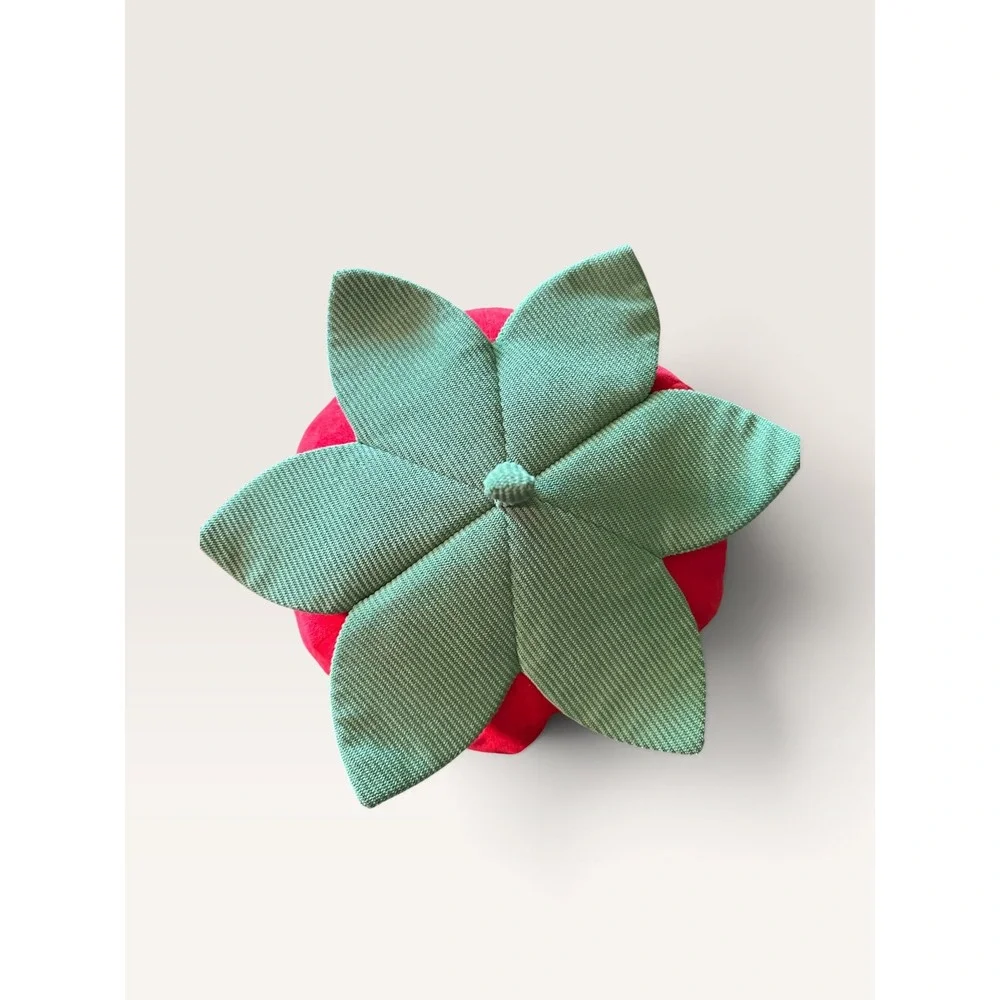 Red Strawberry Plush Decorative Pillow Fruit Shaped Soft Cushion OEKO-TEX 10in